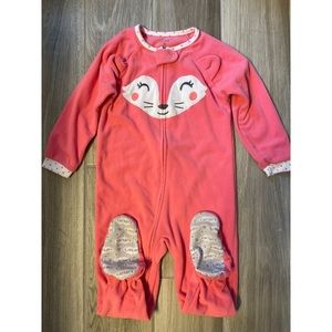 Carter’s footed zip up fleece pajama 3T